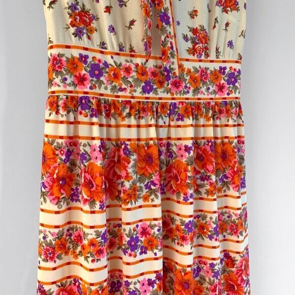 Vintage L’AIGLON Sleeveless Floral Maxi Dress - Picture 4 of 13